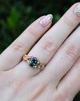 ‘Ellis’ 1.33ct Teal Australian Sapphire & Diamond Rose gold Ring Ring Jason Ree Design 