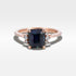 'Zoe' 1.93ct Unheated Australian Teal Square Emerald-cut Rose Gold Ring Ring Jason Ree Design 