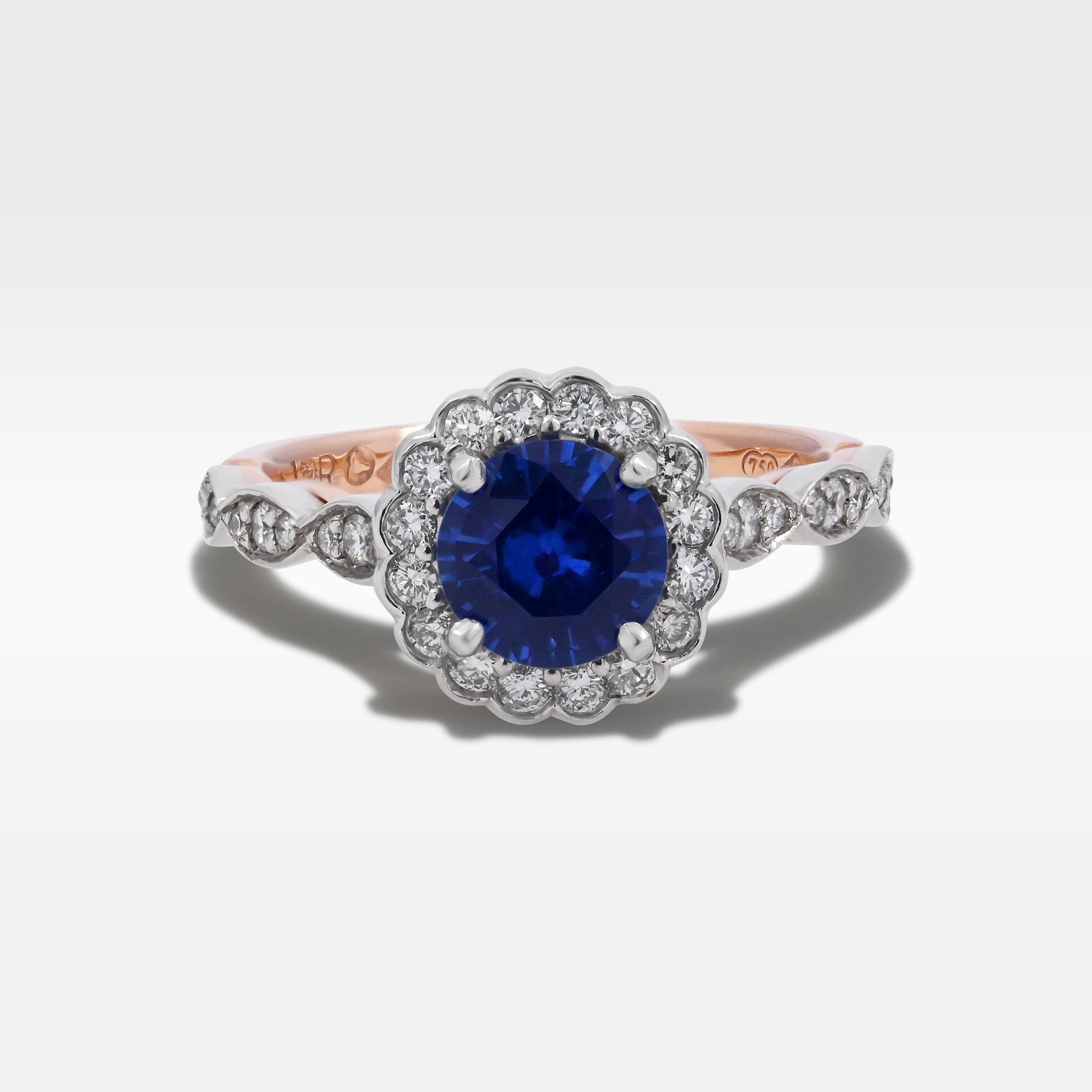 "Periwinkle" Sapphire & Diamond Engagement Ring Ring JasonRee 