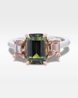 ‘Dryad’ 2.52ct Australian Green Sapphire & Arglye Diamond Ring Ring Jason Ree Design 