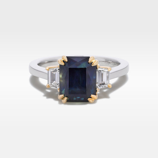 ‘Nereid’ 2.72ct Australian Unheated Teal Sapphire & Diamond Platinum Ring Ring Jason Ree Design 