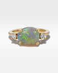 ‘Nimbus’ 1.98ct Crystal Opal & Diamond Gold Ring Ring Jason Ree Design 