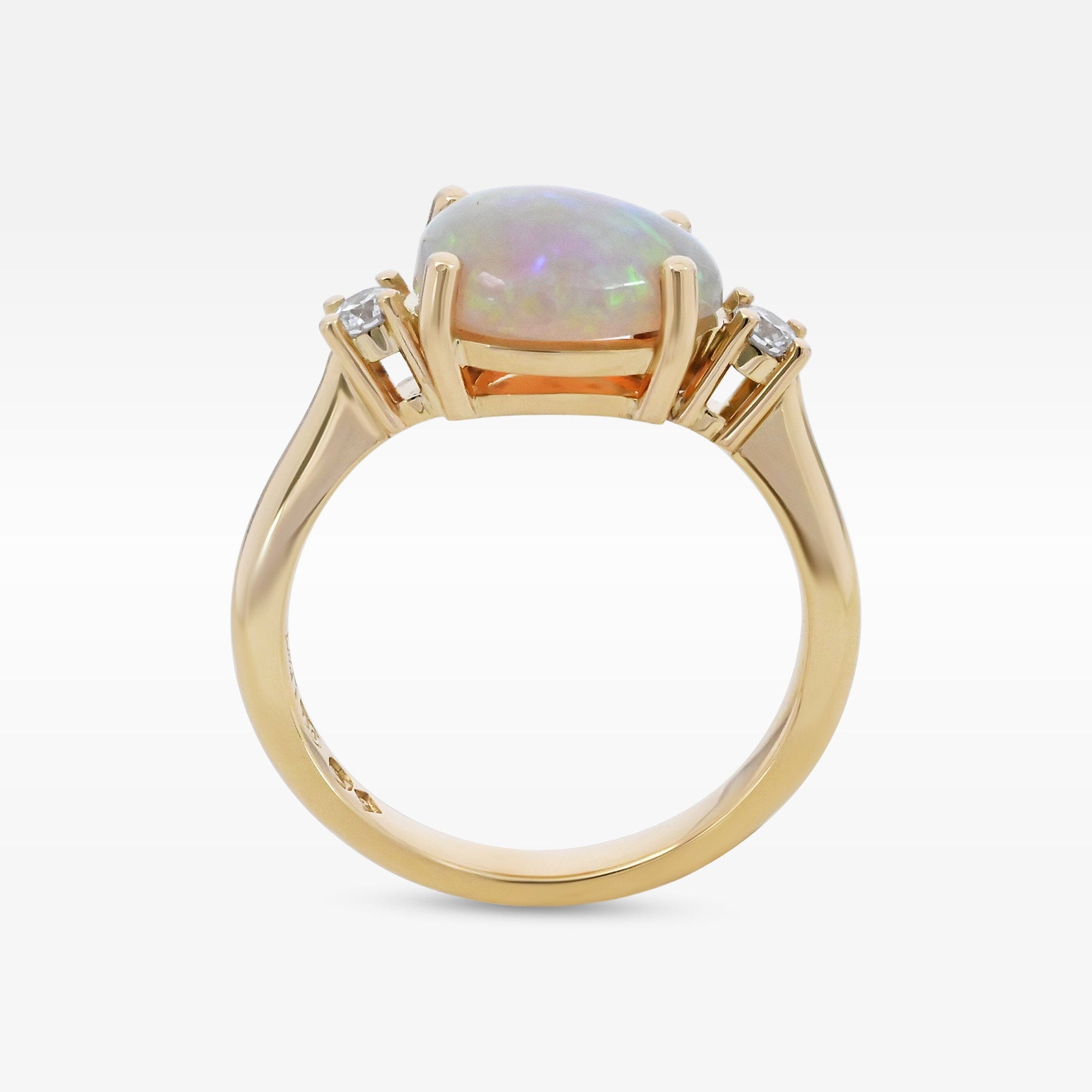 ‘Nimbus’ 1.98ct Crystal Opal & Diamond Gold Ring Ring Jason Ree Design 