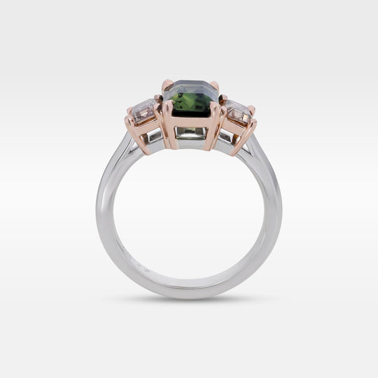 ‘Dryad’ 2.52ct Australian Green Sapphire & Arglye Diamond Ring Ring Jason Ree Design 