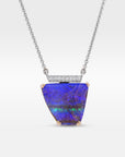 ‘Despina’ 7.1ct Australian Boulder Opal & Diamond Necklace Necklace Jason Ree Design 