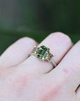 ‘Dryad’ 2.52ct Australian Green Sapphire & Arglye Diamond Ring Ring Jason Ree Design 