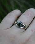 ‘Gumleaf Love Knot’ 1.01ct Australian Teal Sapphire Ring Ring Jason Ree Design 