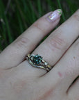 ‘Gumleaf Love Knot’ 1.01ct Australian Teal Sapphire Ring Ring Jason Ree Design 