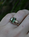 ‘Dryad’ 2.52ct Australian Green Sapphire & Arglye Diamond Ring Ring Jason Ree Design 