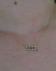 ‘Esme’ Vintage inspired Australian Sapphire Yellow Gold Necklace Necklace Jason Ree Design 
