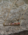 ‘Antoinette’ 0.86cts Natural Peach Zircon Yellow Gold Necklace Necklace Jason Ree Design 