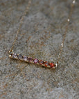 ‘Antoinette’ 0.86cts Natural Peach Zircon Yellow Gold Necklace Necklace Jason Ree Design 