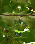 ‘Hibiscus’ 3.02cts Australian Boulder Opal & Pearl Yellow Gold Earrings Earrings Jason Ree Design 