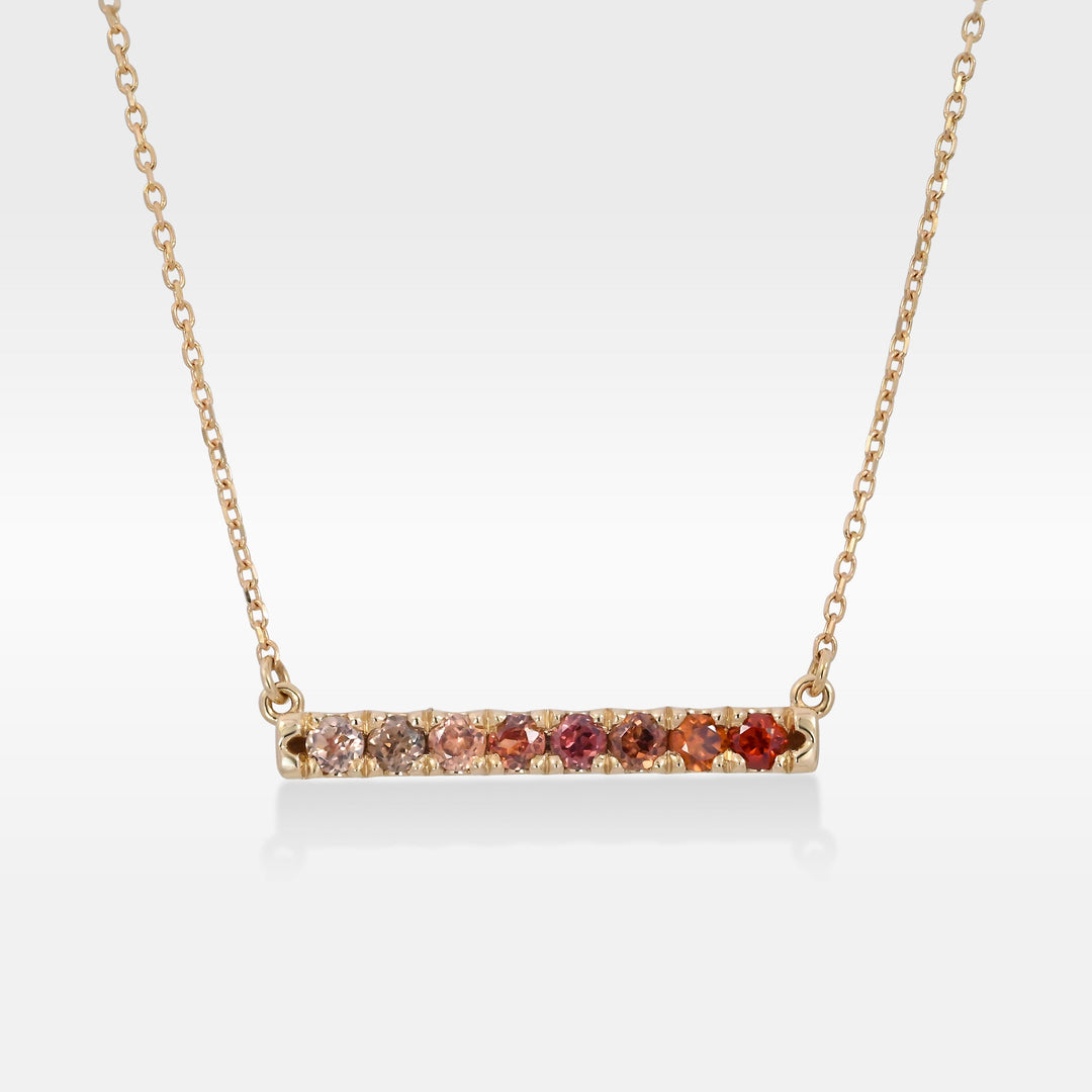 ‘Antoinette’ 0.86cts Natural Peach Zircon Yellow Gold Necklace Necklace Jason Ree Design 