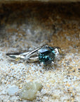 ‘Gumleaf Love Knot’ 1.01ct Australian Teal Sapphire Ring Ring Jason Ree Design 