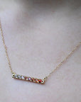 ‘Antoinette’ 0.86cts Natural Peach Zircon Yellow Gold Necklace Necklace Jason Ree Design 