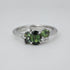 'Mini Spatter' Australian Green Sapphire Platinum Ring Ring Jason Ree Design 