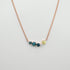 'Seafoam' Australian Sapphire & Diamond Rose Gold Necklace Necklace Jason Ree Design 