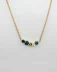 'Seafoam' Australian Sapphire & Diamond Yellow Gold Necklace Necklace Jason Ree Design 