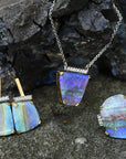 ‘Despina’ 14.85cts Australian Boulder Opal & Diamond Gold Earrings Earrings Jason Ree Design 