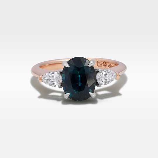 ‘Delta’ 2.06ct Teal Australian Sapphire Ring Ring Jason Ree Design 