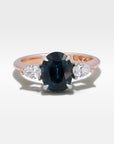 ‘Delta’ 2.06ct Teal Australian Sapphire Ring Ring Jason Ree Design 