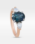 ‘Delta’ 2.06ct Teal Australian Sapphire Ring Ring Jason Ree Design 