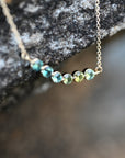 'Grain' 6 Australian Sapphire White Gold Necklace Necklace Jason Ree Design 