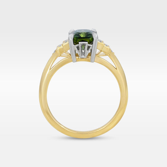 ‘Lillian’ 1.97ct Australian Green Sapphire & Diamond Ring Ring Jason Ree Design 