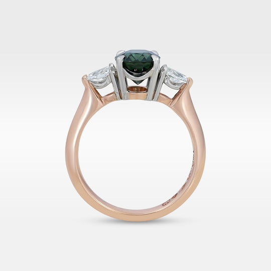 ‘Delta’ 2.06ct Teal Australian Sapphire Ring Ring Jason Ree Design 