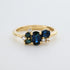 'Mini Spatter' Australian Blue Sapphire & Diamond Yellow Gold Ring Ring Jason Ree Design 