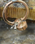 ‘Gumleaf’ 3.17ct Australian Blue/Green Boulder Opal Rose Gold Ring Jason Ree Design 