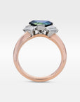 "Monaco" 1.99ct Australian Sapphire and Baguette Diamond Fan Ring Ring JasonRee 