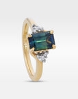 ‘Lily’ 1.51ct Green Australian Emerald-cut Sapphire & Diamond Ring Ring Jason Ree Design 
