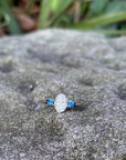 ‘Delta’ 1.22ct E VS1 Lab Grown Oval Diamond & Australian Sapphire Ring Ring Jason Ree Design 