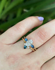‘Delta’ 1.22ct E VS1 Lab Grown Oval Diamond & Australian Sapphire Ring Ring Jason Ree Design 