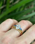 ‘Delta’ 1.22ct E VS1 Lab Grown Oval Diamond & Australian Sapphire Ring Ring Jason Ree Design 