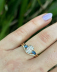 ‘Delta’ 1.22ct E VS1 Lab Grown Oval Diamond & Australian Sapphire Ring Ring Jason Ree Design 
