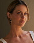 ‘Plateau’ Smokey Quartz Yellow Gold Earrings 