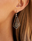 ‘Abyss’ Smokey Quartz & Diamond White Gold Earrings Earrings Jason Ree Design 