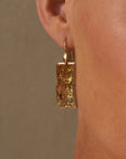 ‘Crevasse’ Rose Gold Champagne Quartz Earrings Earrings Jason Ree Design 