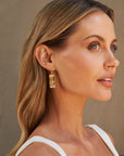 ‘Crevasse’ Yellow Gold Citrine Earrings Earrings Jason Ree Design 