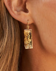 ‘Crevasse’ Yellow Gold Citrine Earrings Earrings Jason Ree Design 