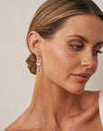 ‘Summit’ Lavender Quartz & Silver Pearl Drop White Gold Earrings Earrings Jason Ree Design 