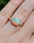 ‘Nimbus’ 1.98ct Crystal Opal & Diamond Gold Ring Ring Jason Ree Design 