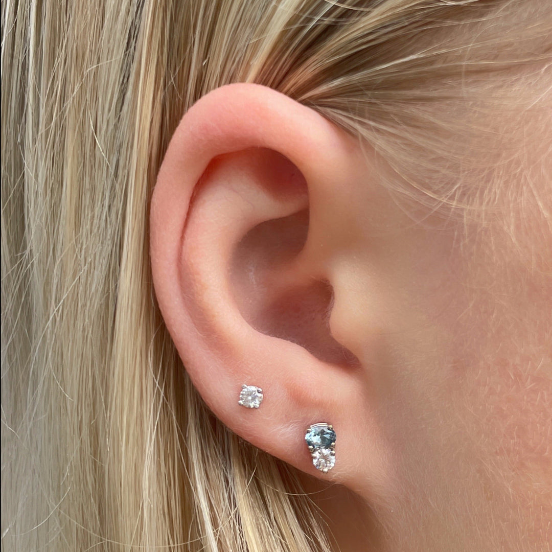 ‘Zoya’ Aquamarine & Diamond White Gold necklace & earrings SET ONLY** Earrings Jason Ree Design 