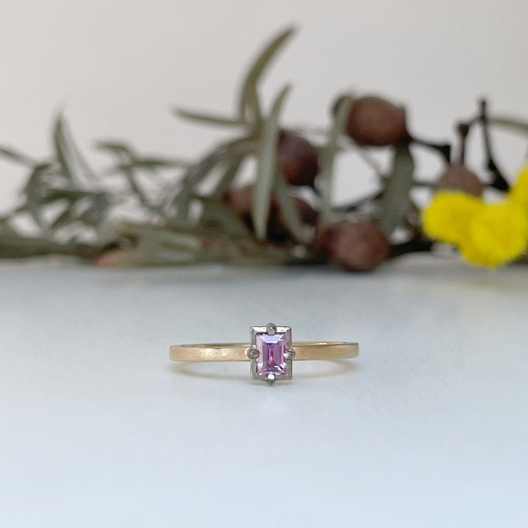 "Mosaic" Purple Sapphire Stacking Ring | Yellow Gold Ring JasonRee 