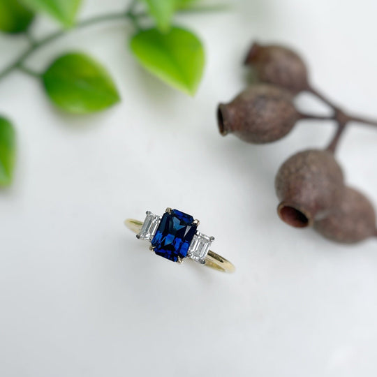 ‘Iris’ Australian Sapphire & Diamond Ring Ring Jason Ree Design 
