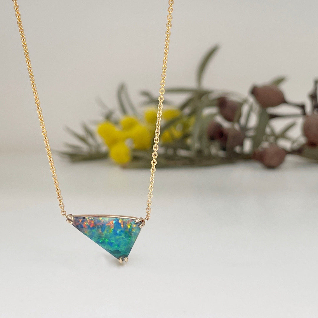 "Noosa" 2.70ct Boulder Opal Gold Necklace Pendant JasonRee 