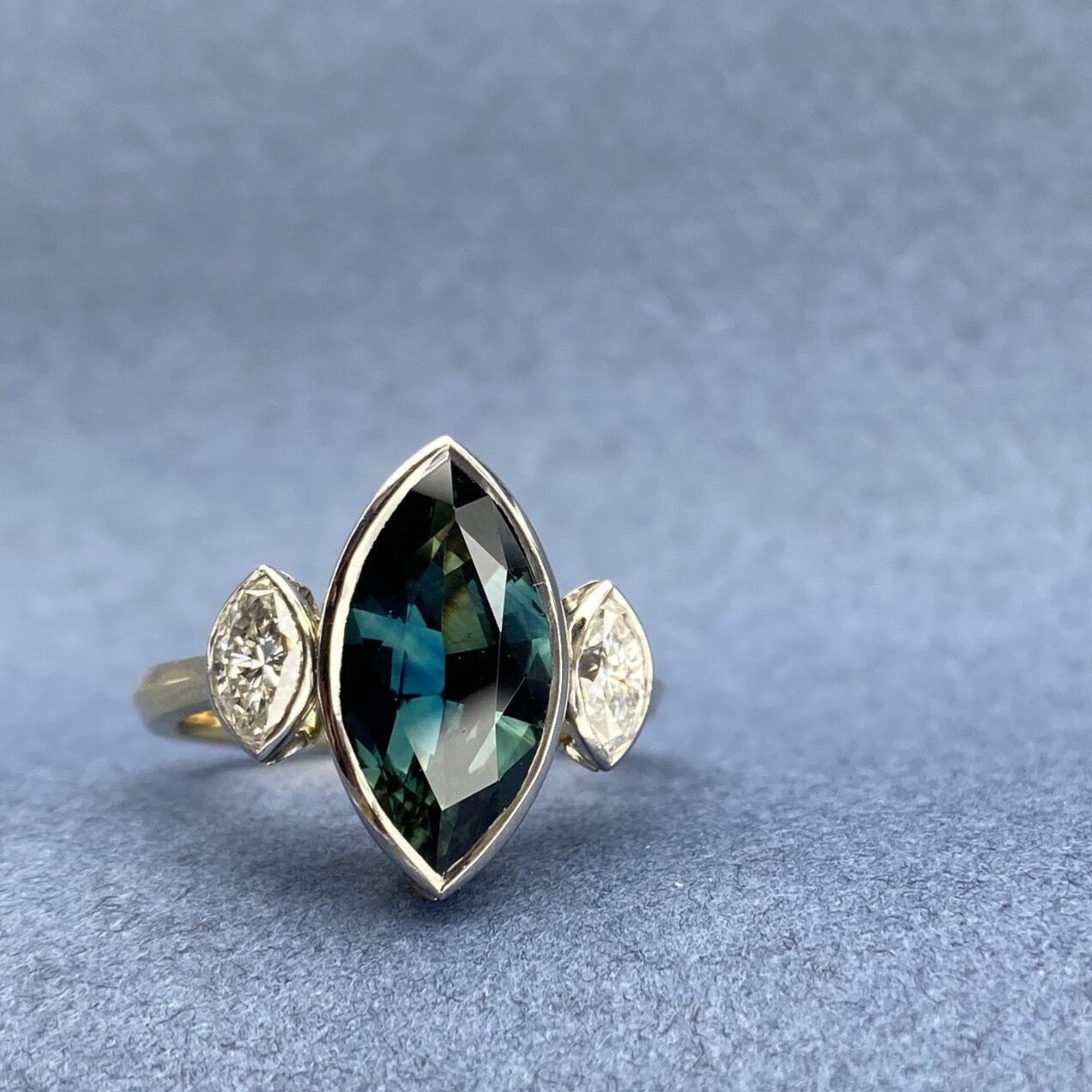 "Marquessa" Australian Sapphire &amp; Diamond Ring Ring JasonRee 